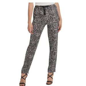 DKNY Black and Gray Snake Print Joggers